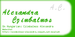 alexandra czimbalmos business card